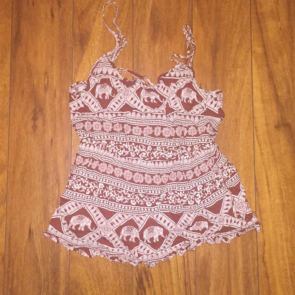 Tribal print romper